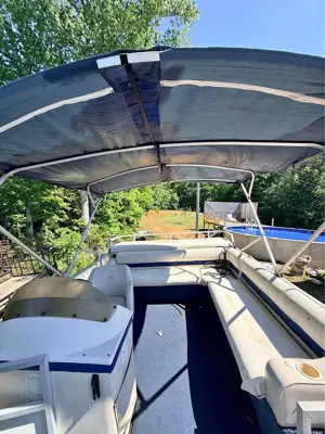 Pontoon Boat w/ 2024 Mercury 50HP Motor + Trailer —