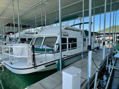 1999 Gibson 37ft sport houseboat with transferrable covered d doc slip on lake travis