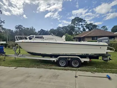 22' angler cuddy cabin walk around