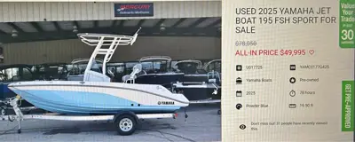 2025 Yamaha Jet Boat 195 Fish Sport ONLY 78 HOURS!