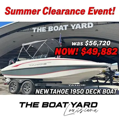 2024 Tahoe 1950 Deck Boat Mercury 175 Pro XS w/ Trailer