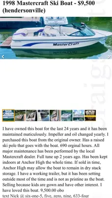 1998 Mastercraft boat