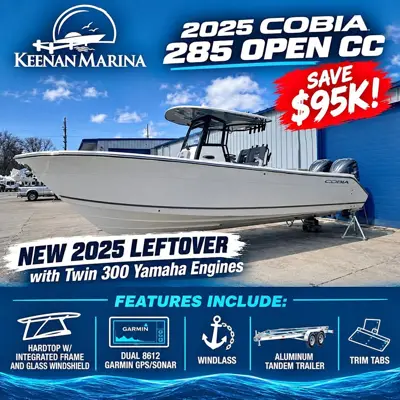 2025 Cobia 285 Open CC- NEW 2025 WITH TRAILER! SAVE $95K!