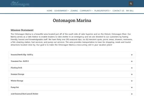 Ontonagon Marina