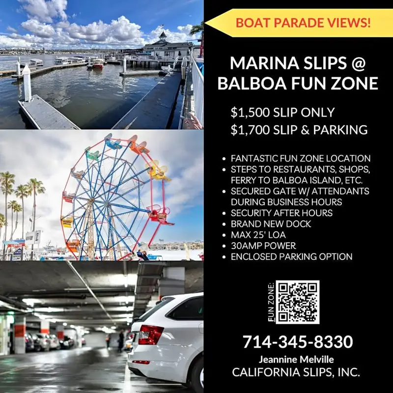 π‘25' Boat Slips | Balboa Fun Zoneπ‘