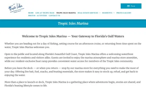 Tropic Isles Marina