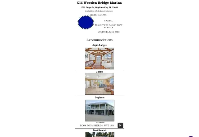 Old Wooden Bridge Guest Cottages & Marina LLC