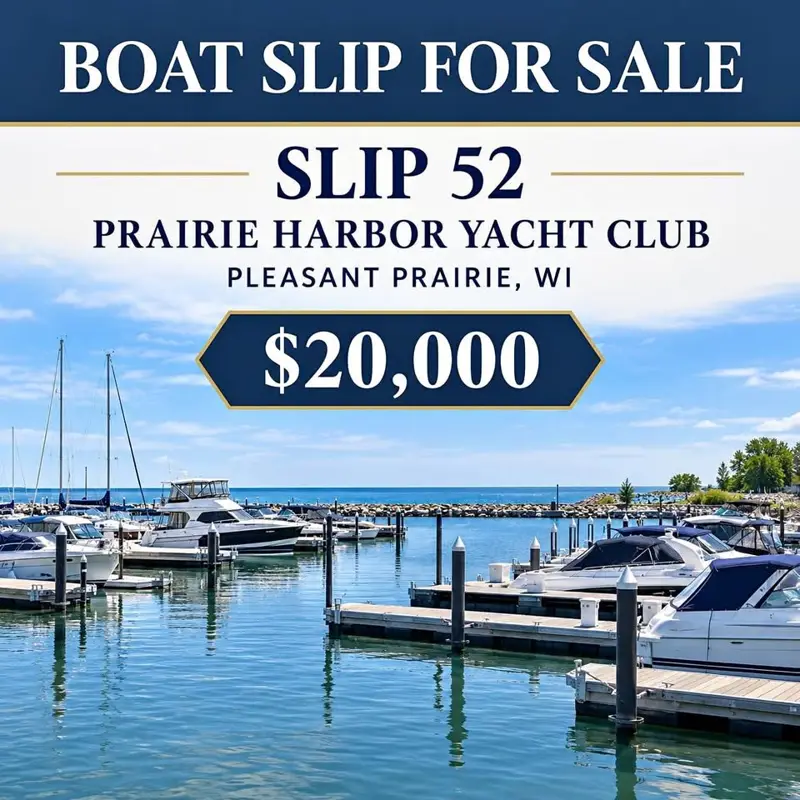 ⚓ FOR SALE: 40-FOOT BOAT SLIP — PRAIRIE HARBOR YACHT CLUB