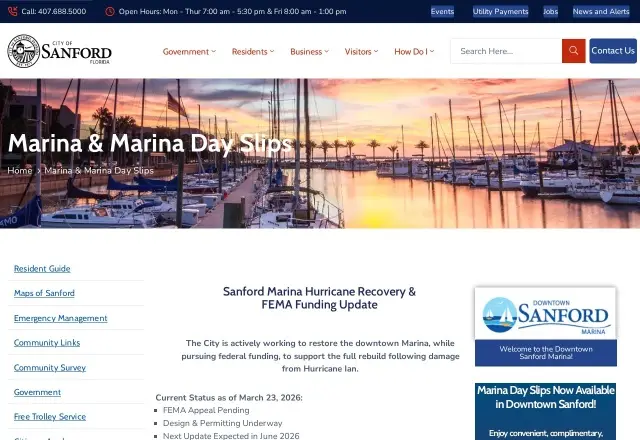 Free Marina Day Slips