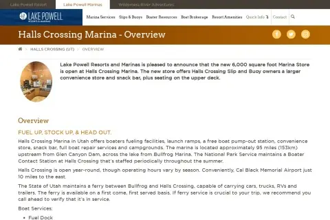 Halls Crossing Marina