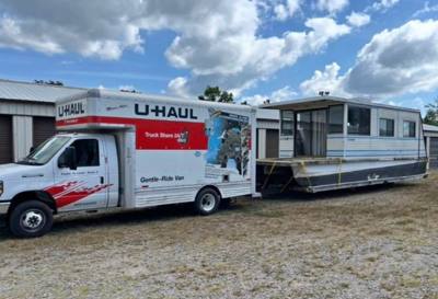1991 Catamaran House Boat and Trailer