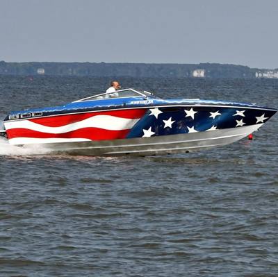 1987 Patriotic 28’ Chris Craft 270 stinger 350 mag mercruisers