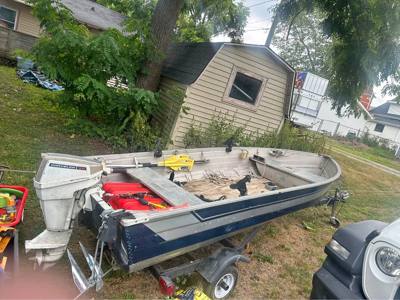 12ft boat with motor and trailer